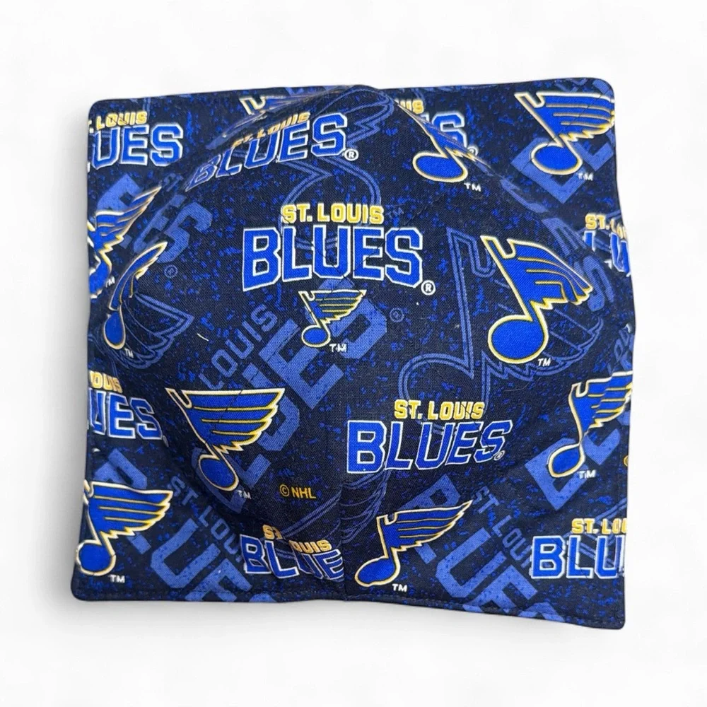 Hand Crafted Bowl Cozy Medium Size Microwavable  Padded St Louis Blues Hockey